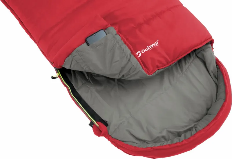 Outwell Campion Kinderslaapzak - Rood 4 Outwell Campion Kinderslaapzak - Rood - Afbeelding 2