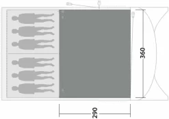 Outwell Greenwood 6 Vloerkleed - Grijs -Bo-Camp Winkel 1311 1900 greenwood 6