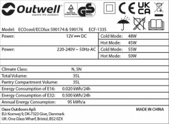 Outwell Ecocool Elektrische Koelbox - 35 Liter - Donkergrijs -Bo-Camp Winkel 1389 1900 ecocool grijs 6