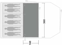 Outwell Norwood 6 Vloerkleed - Grijs - 160 X 360 Cm -Bo-Camp Winkel 1413 1900 norwood 6