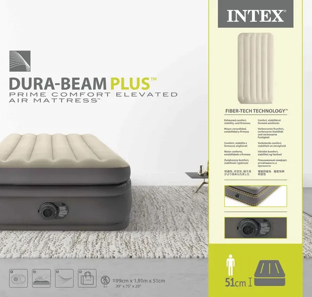 Intex Prime Comfort Luchtbed - 1-persoons (99 Cm) 11 Intex Prime Comfort Luchtbed - 1-persoons (99 Cm) - Afbeelding 9