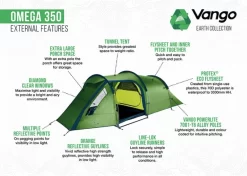Vango Omega 350 Tunneltent - 3 Persoons - Groen 15 Vango Omega 350 Tunneltent - 3 Persoons - Groen -Bo-Camp Winkel 1900 1783 omega 350 5