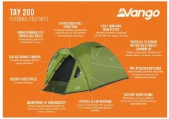 Vango Tay 200 Koepeltent - 2 Persoons - Groen -Bo-Camp Winkel 1900 1783 tay 200 2