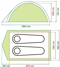Coleman Darwin 2 Koepeltent - 2 Persoons -Bo-Camp Winkel 1900 1900 coleman darwin 2 1