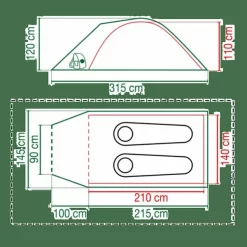 Coleman Darwin 2 Plus Koepeltent - 2 Persoons 5 Coleman Darwin 2 Plus Koepeltent - 2 Persoons -Bo-Camp Winkel 1900 1900 coleman darwin 2 plus 1