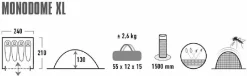 High Peak Monodome XL Koepeltent - 4 Persoons - Zwart -Bo-Camp Winkel 370 1200 4001690103121.pt01 1