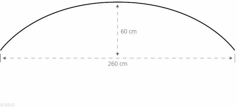 ESVO Mistral 300 Windscherm - 2 Smalle Ramen 4 ESVO Mistral 300 Windscherm - 2 Smalle Ramen - Afbeelding 2