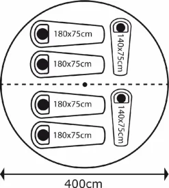 Bo-Camp Urban Outdoor Streeterville Bell Tent - 6 Persoons -Bo-Camp Winkel 900 825 4472500 08