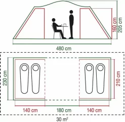 Coleman Spruce Falls 4 Vis-a-vis Tent - 4 Persoons -Bo-Camp Winkel 900 917 spruce falls 7