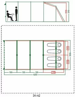 Coleman Vail Long Tunneltent - 4 Persoons -Bo-Camp Winkel 972 1900 coleman vail long tunneltent 4 persoons 4