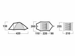 Husky Bizon Koepeltent - 4+ Persoons -Bo-Camp Winkel bizon afmetingen