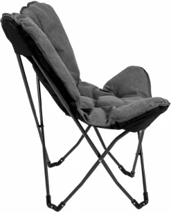 Bo-Camp Urban Outdoor Grainger Vlinderstoel - Antraciet -Bo-Camp Winkel bo camp grainger vlinderstoel grijs 8