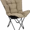Bo-Camp Urban Outdoor Grainger Vlinderstoel - Beige -Bo-Camp Winkel bo camp grainger vlinderstoel beige 3