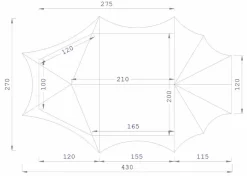 ESVO Bedouin 200 Piramidetent - 2 Persoons -Bo-Camp Winkel esvo bedouin 200 piramidetent plattegrond