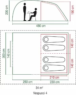 Coleman Vespucci 4 Tunneltent - 4 Persoons -Bo-Camp Winkel flo 2000019537 01 resultaat