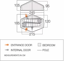 Vango Nevis 200 Tunneltent - 2 Persoons -Bo-Camp Winkel vango nevis 200 2