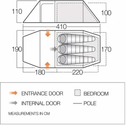 Vango Scafell 300+ Tunneltent - 3 Persoons -Bo-Camp Winkel vango scafell 300plus 1