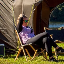 Zempire Roco Lounger V2 Vlinderstoel - Zwart -Bo-Camp Winkel zempire roco lounger v2 vlinderstoel zwart 1